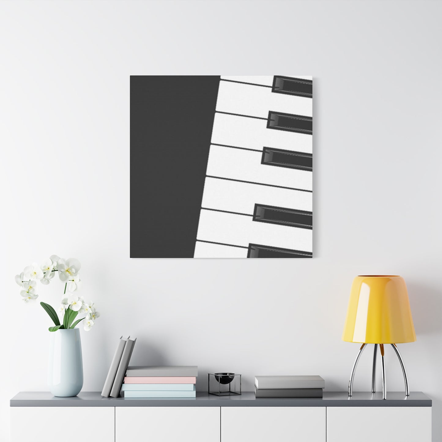 Black & White Piano keys Wall Art & Canvas Prints