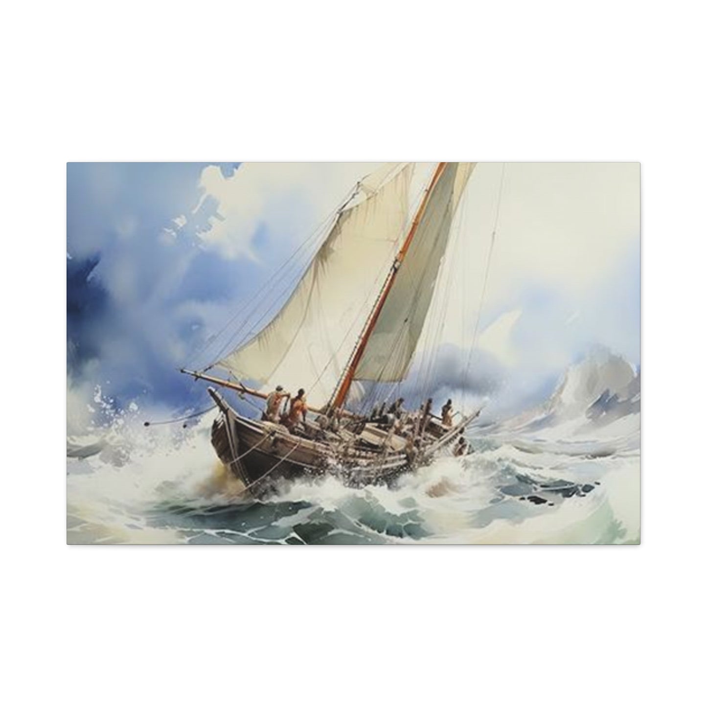 Ships In Ocean Painting Wall Art & Canvas Prints