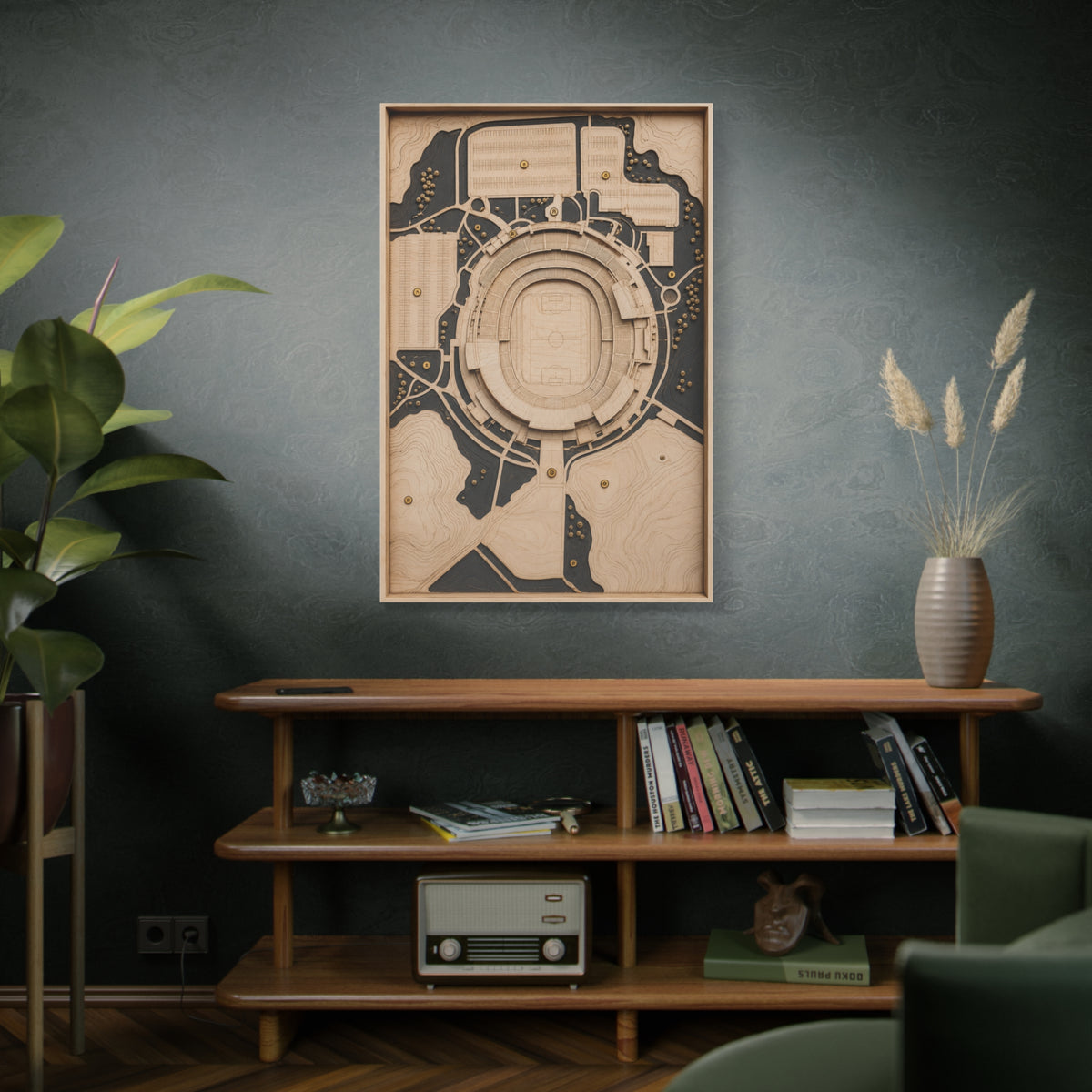 Topographic Stadium Map Sports Wall Art & Canvas Print