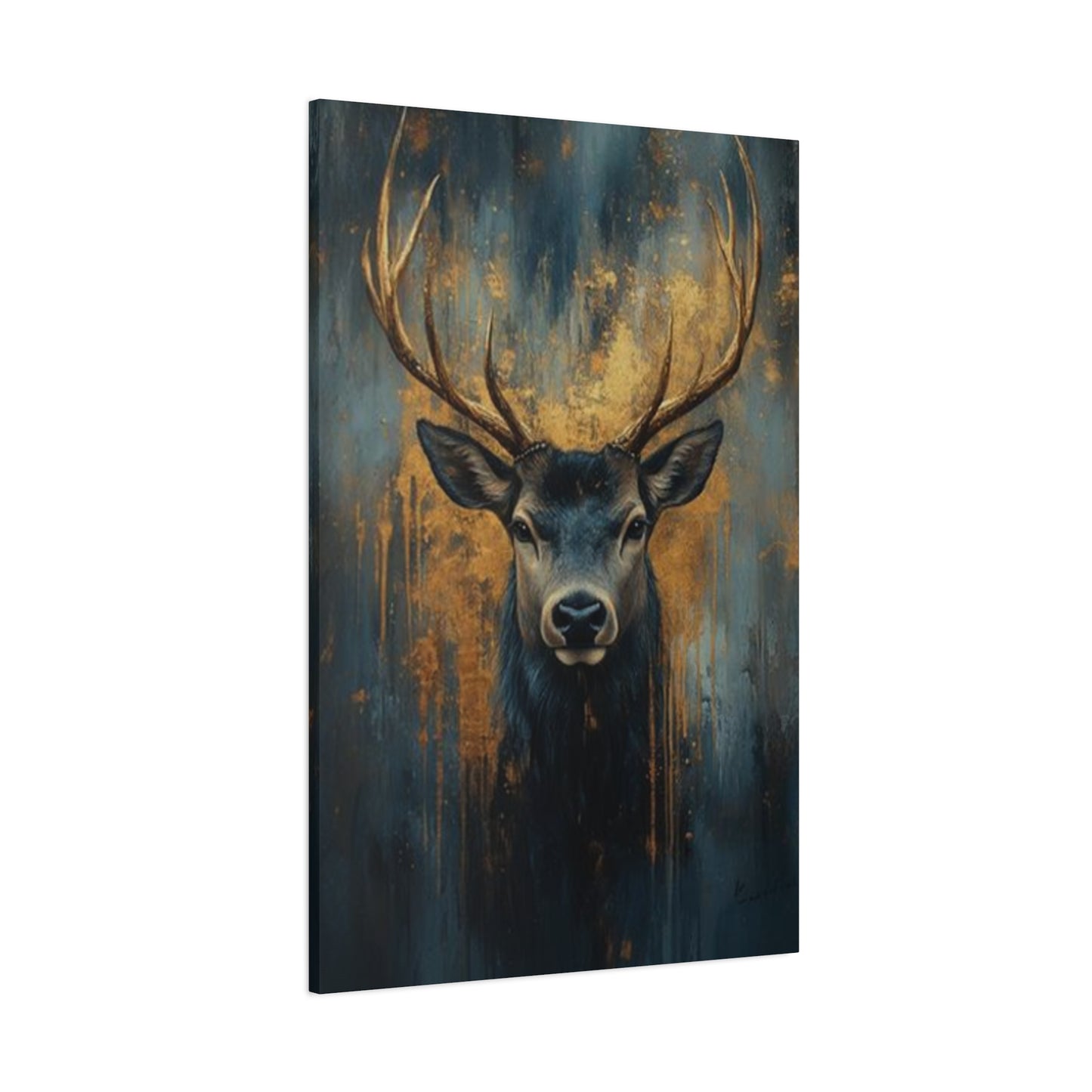 Golden Canvas Reindeer Wall Art & Canvas Prints