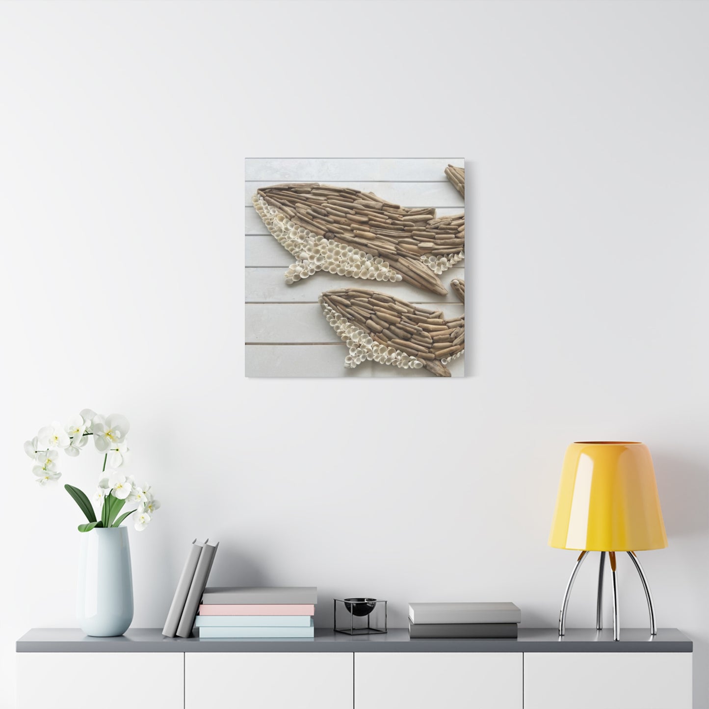 Driftwood Whales Wall Art & Canvas Prints