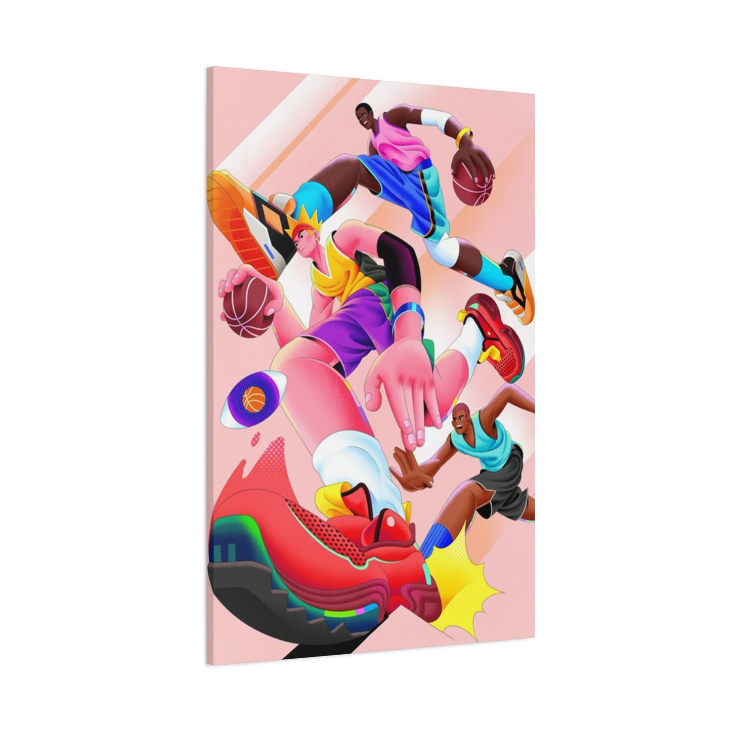 Basketball Illustration Poster Wall Art & Canvas Prints