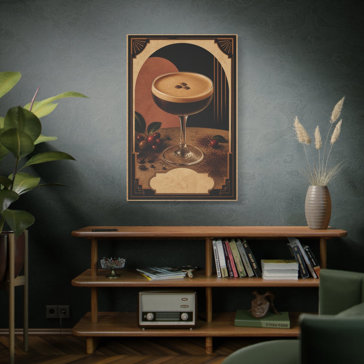 Espresso Martini Deco Poster Wall Art & Canvas Print