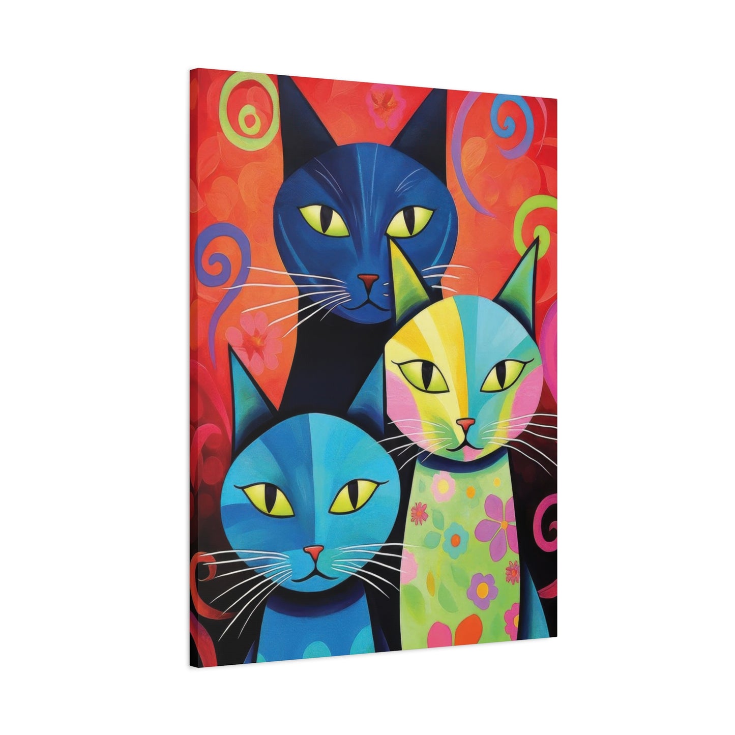 Cat Family Abstract Fresh Wall Art & Canvas Prints
