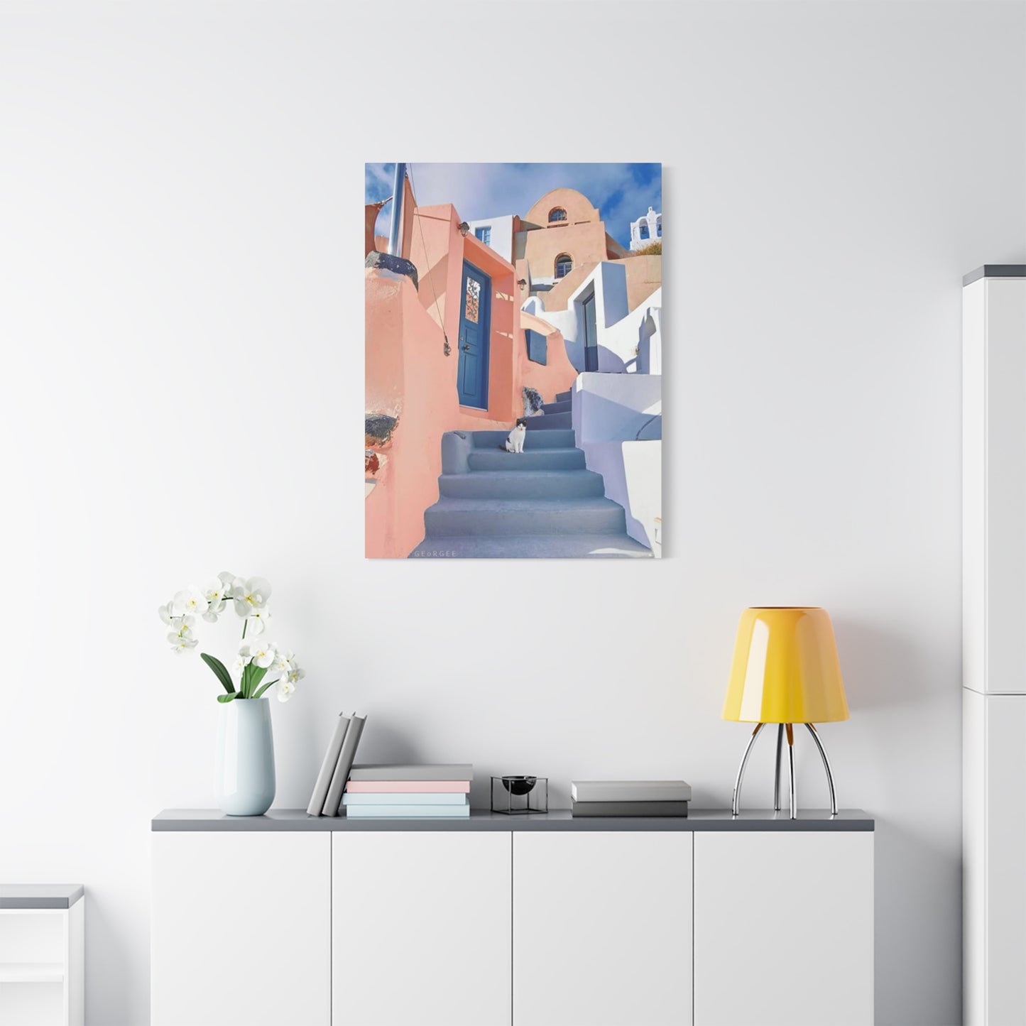Cat On Street Of Spain Wall Art & Canvas Prints