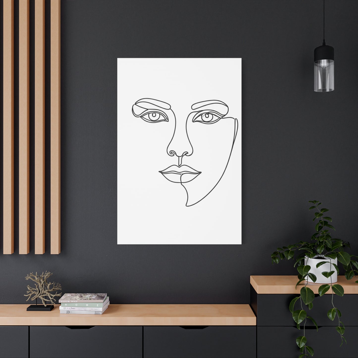 Abstract Line Face Wall Art & Canvas Prints