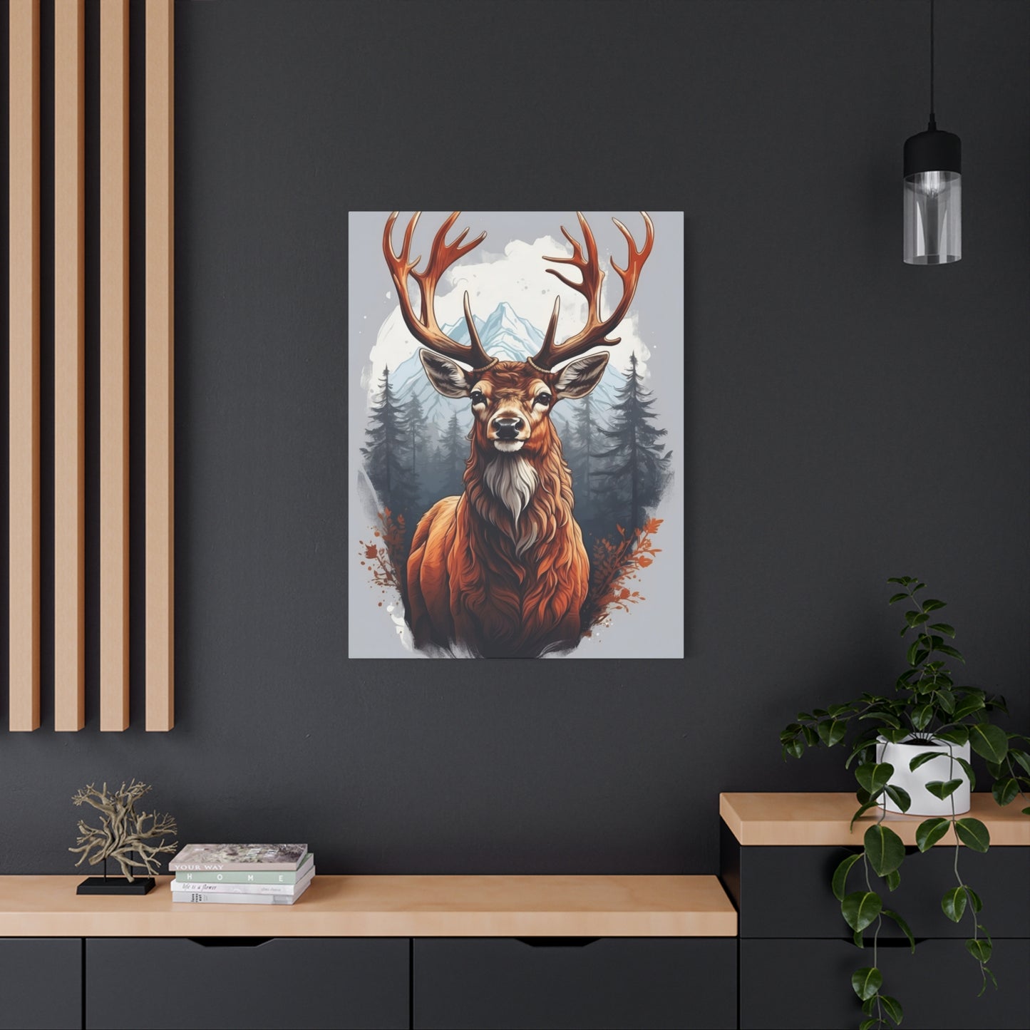 Deer With Large Antlers Wall Art & Canvas Prints