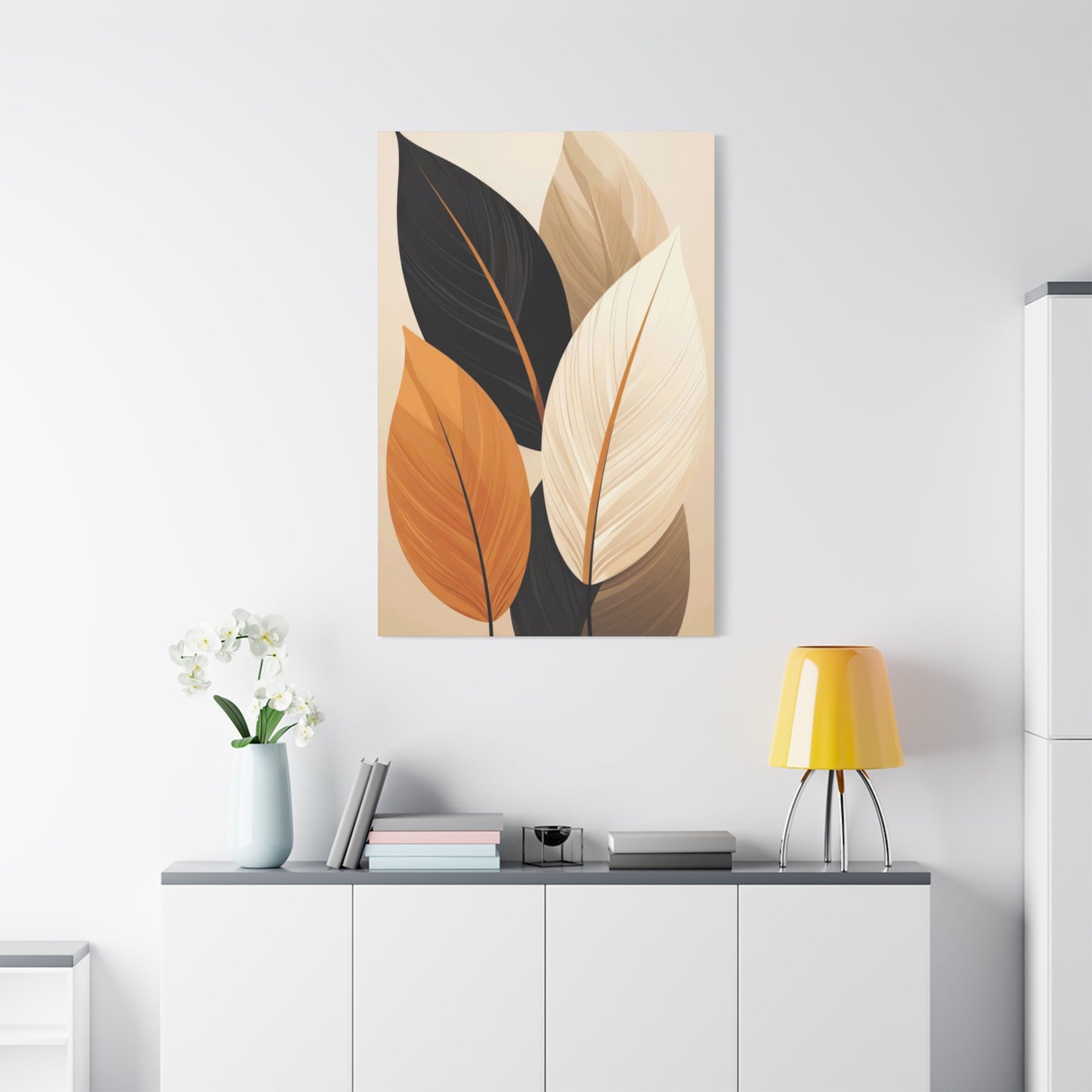 Warm Dark Leaves Deco Wall Art & Canvas Prints