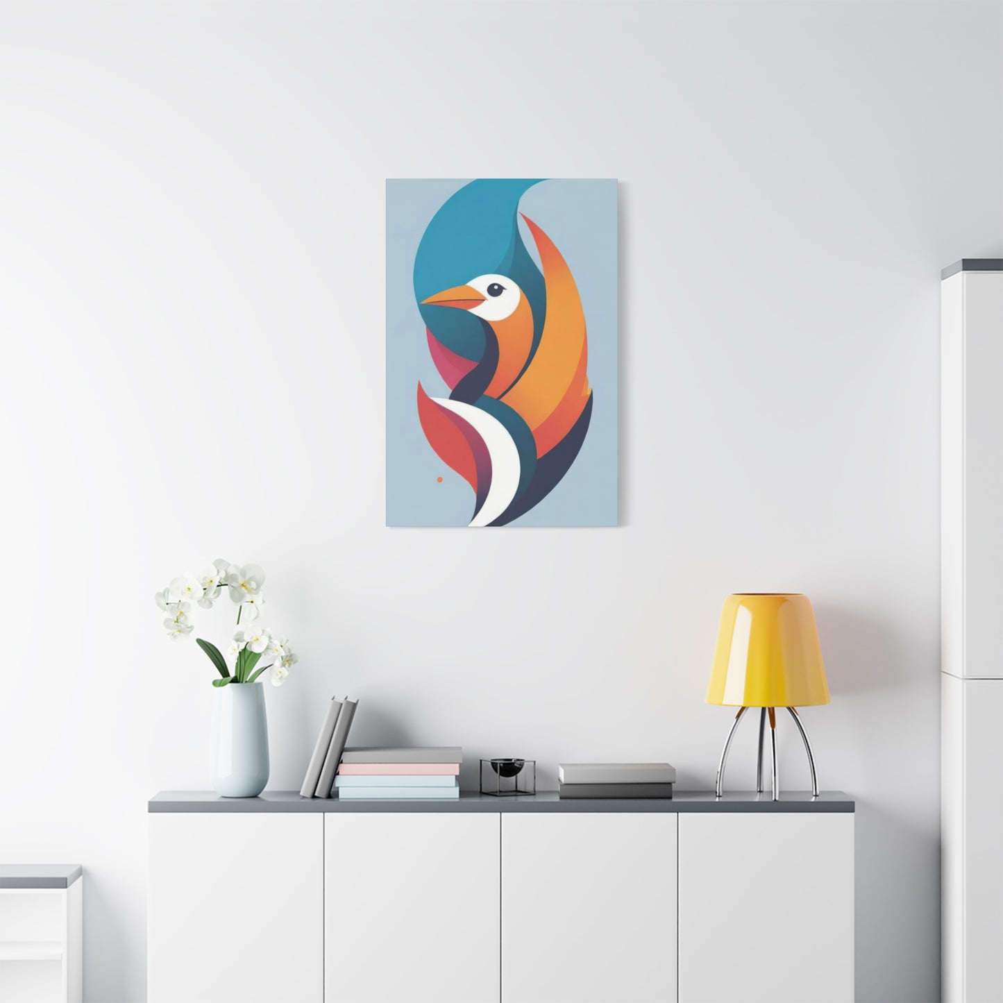 Bird Abstract Shapes Colorful Wall Art & Canvas Prints