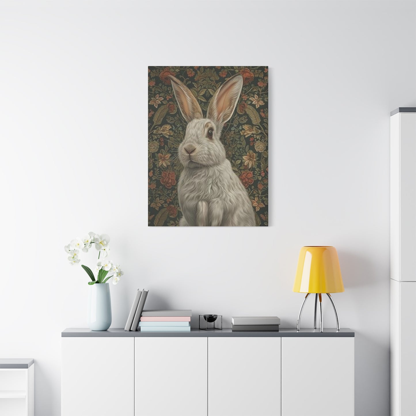 White Bunny Wall Art & Canvas Prints