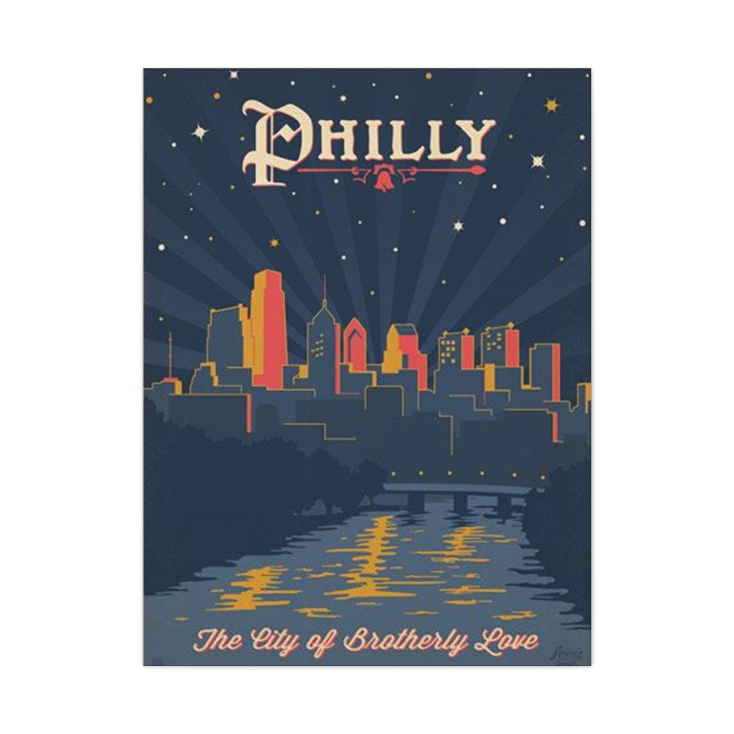 Dark City Philadelphia Poster Wall Art & Canvas Prints