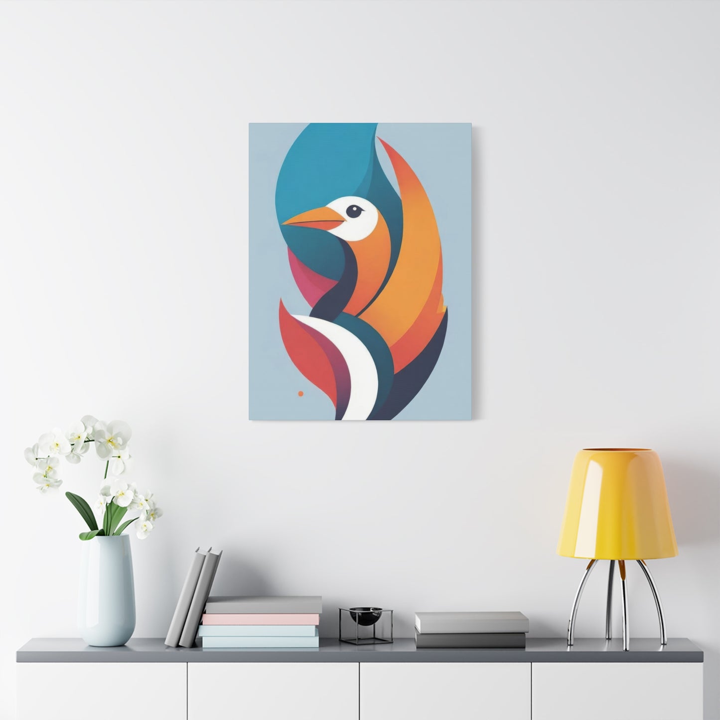 Bird Abstract Shapes Colorful Wall Art & Canvas Prints