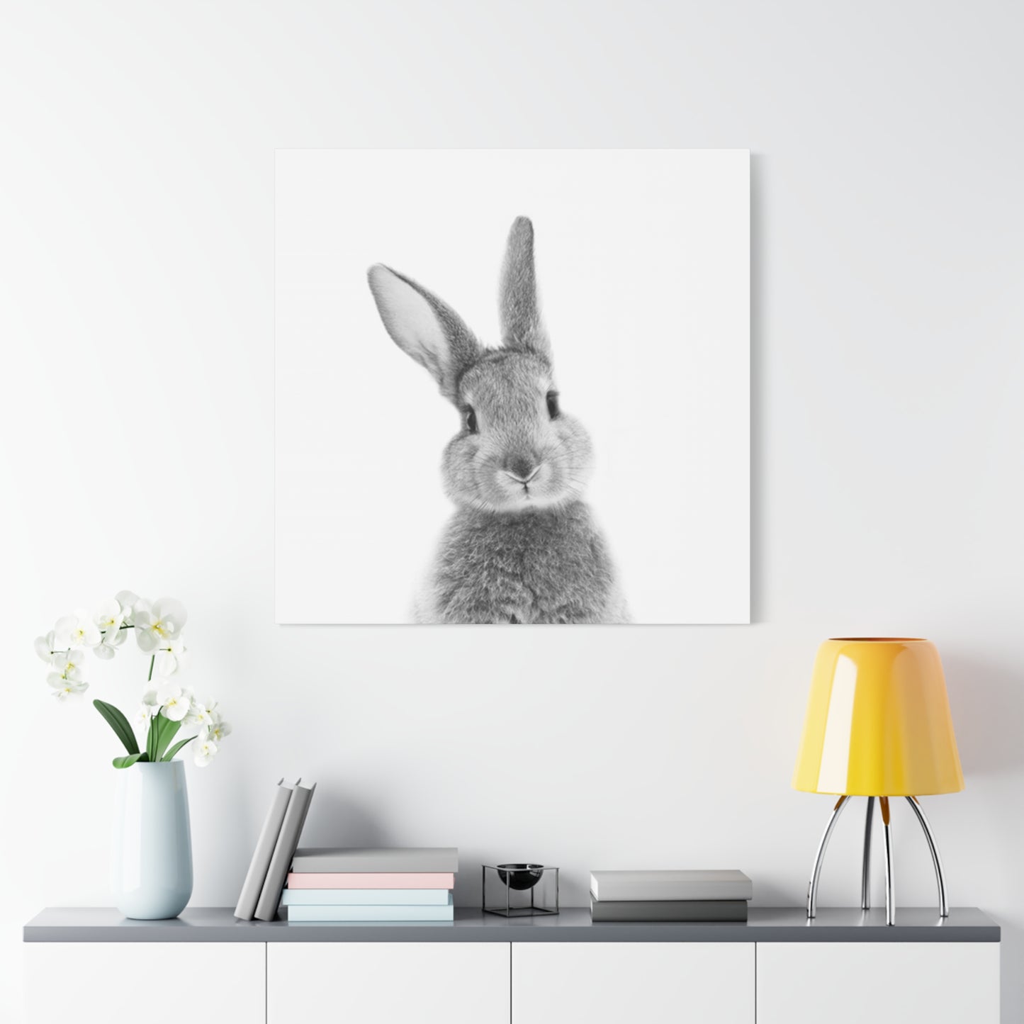 Black And White Rabbit Wall Art & Canvas Prints