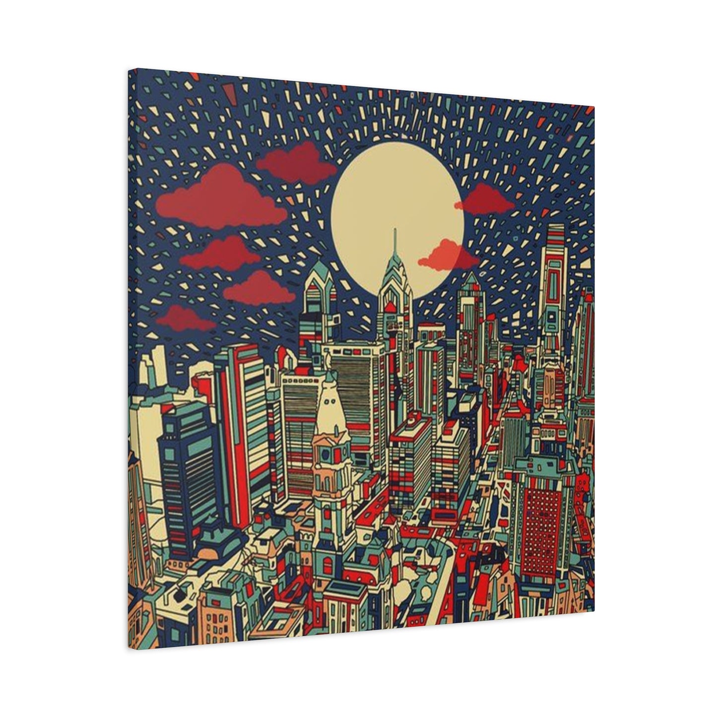 City Skyline Philadelphia Poster Wall Art & Canvas Prints