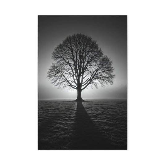 Lone Tree Silhouette Dawn Wall Art & Canvas Prints
