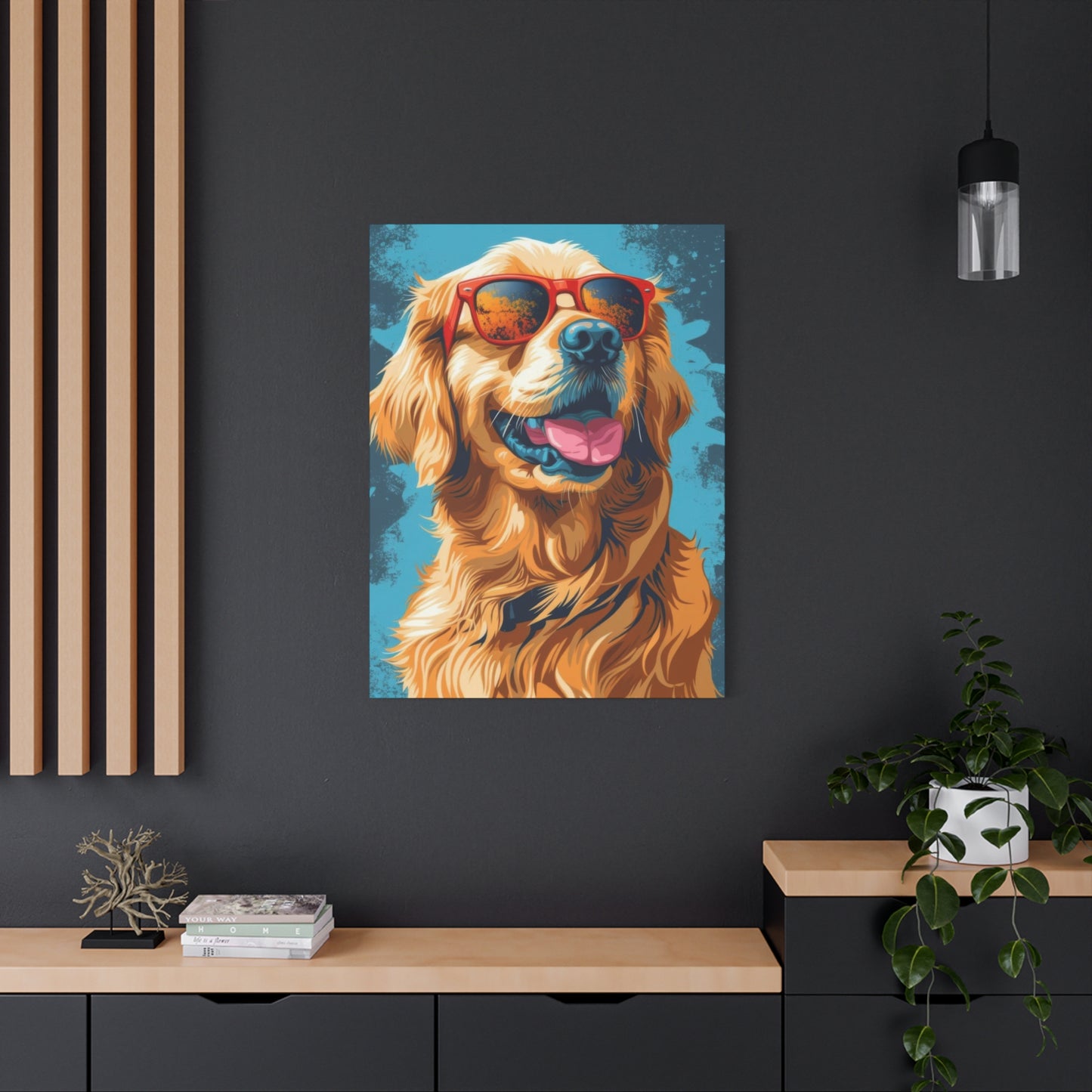 Golden Retriever Sunglasses Wall Art & Canvas Prints