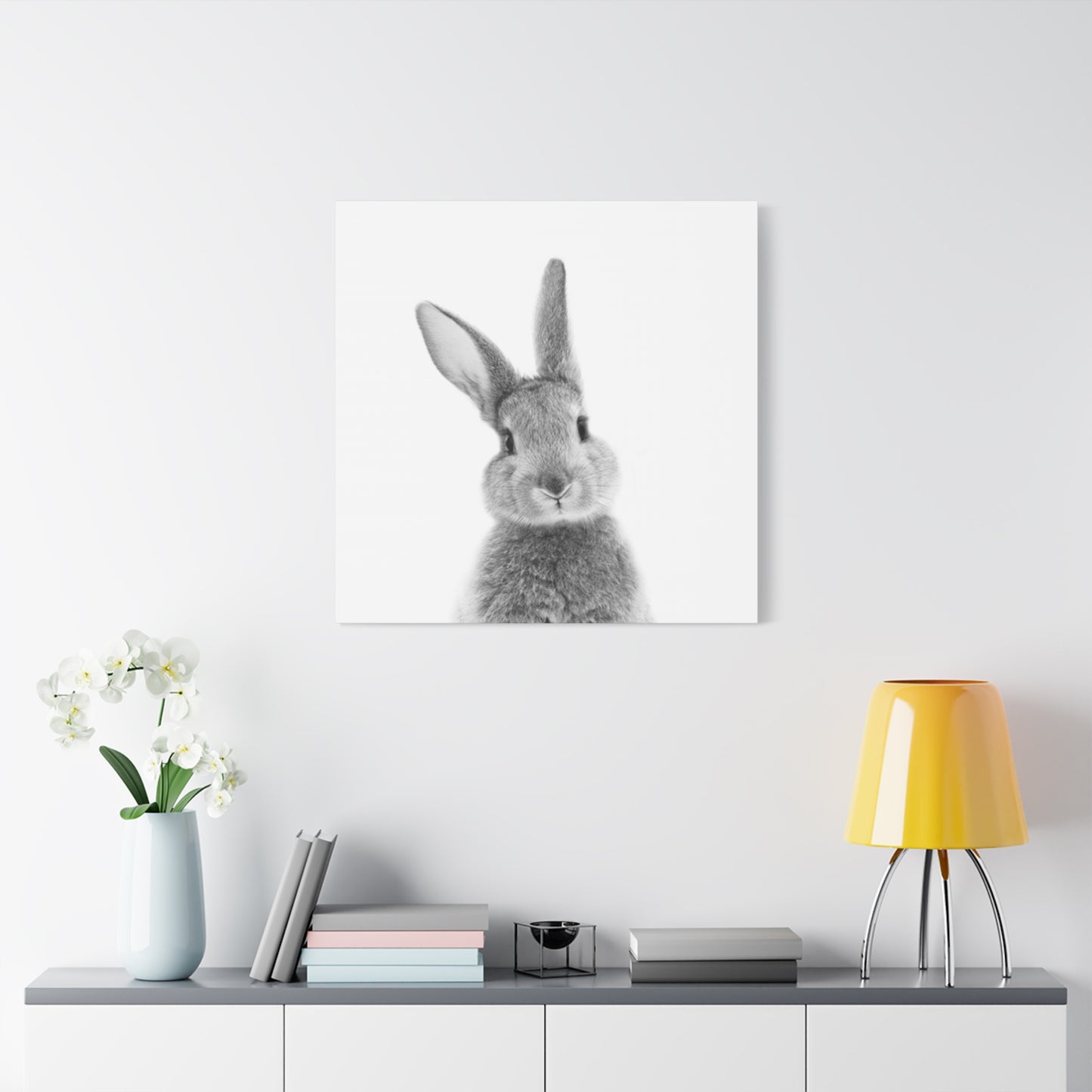 Black And White Rabbit Wall Art & Canvas Prints