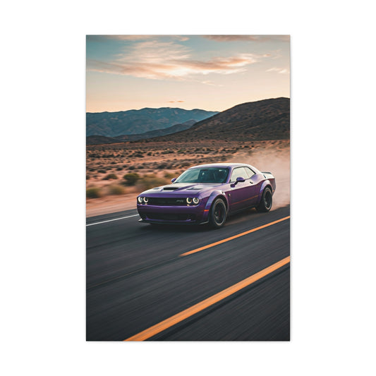 Dodge Challenger Canyon Road Power Run Wall Art & Canvas Prints