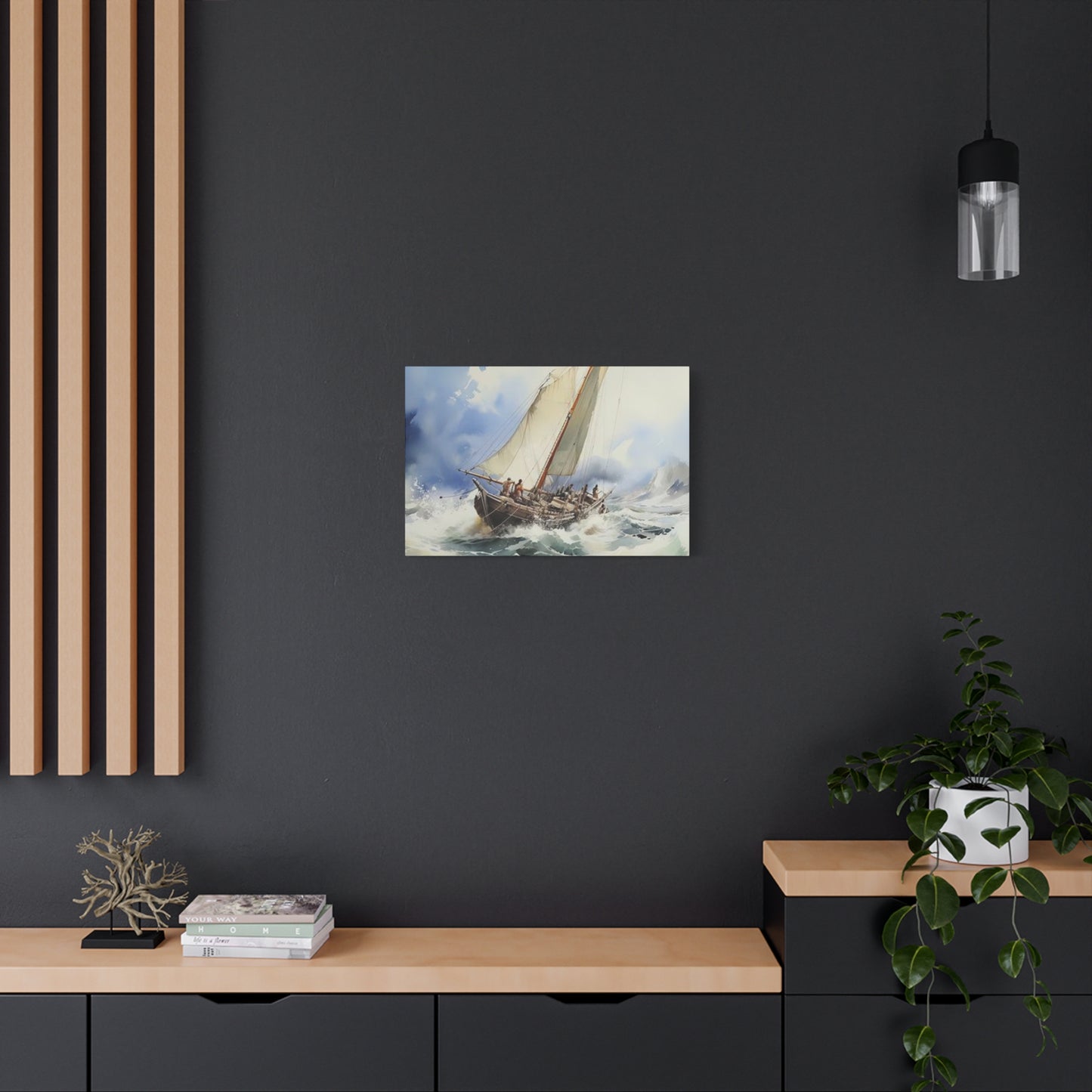 Ships In Ocean Painting Wall Art & Canvas Prints