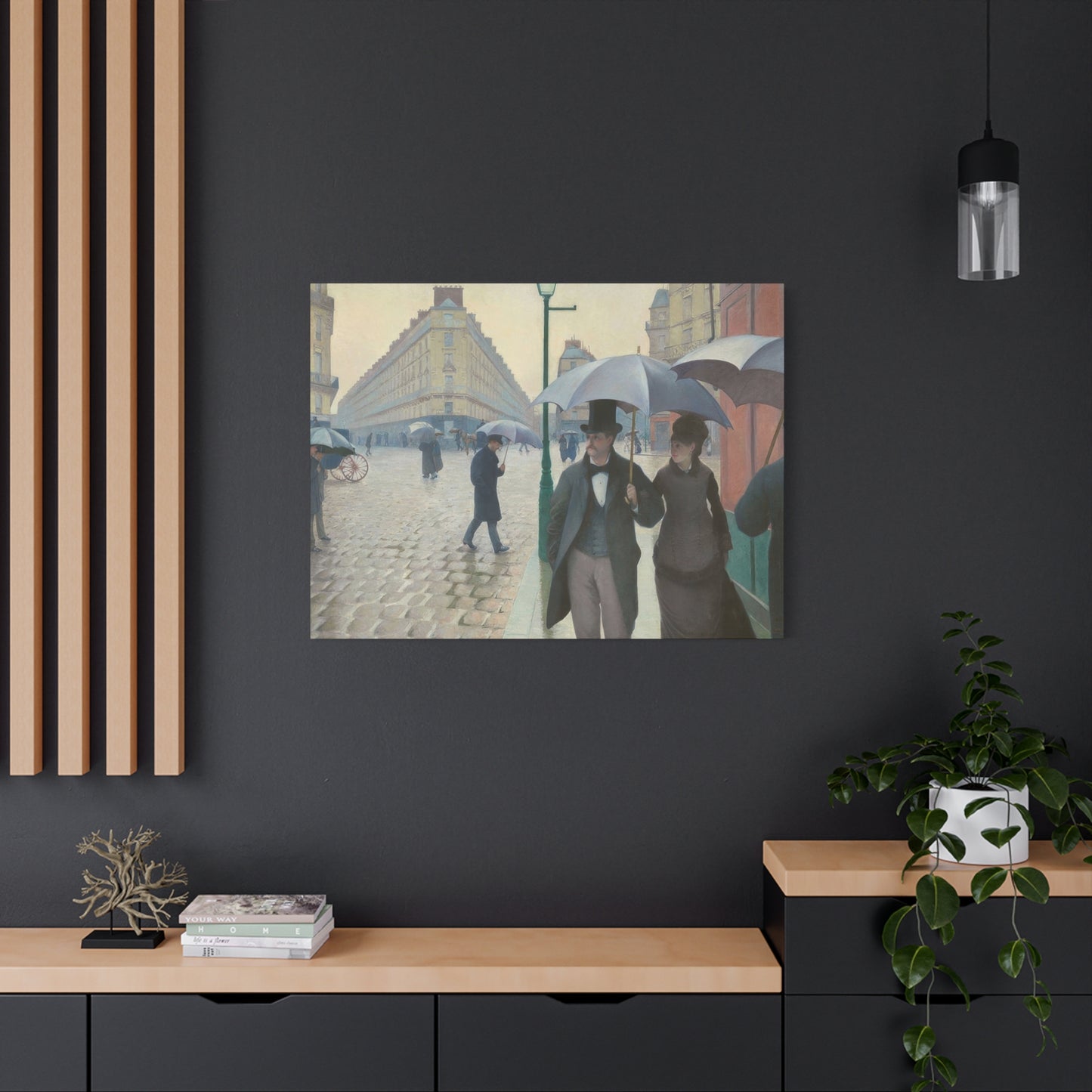 Paris Street Rainy Impression Wall Art & Canvas Prints