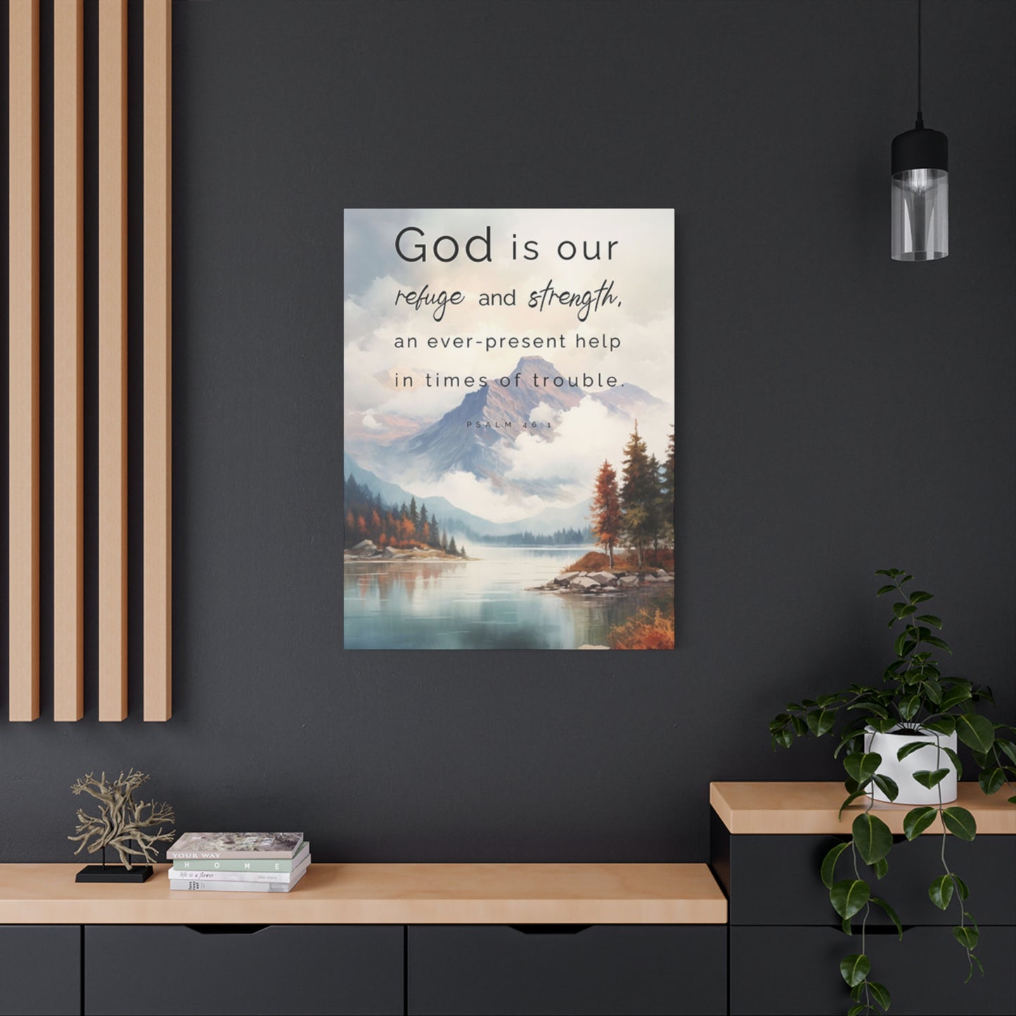 God Is Our Refuge And Strength Poster Wall Art & Canvas Prints