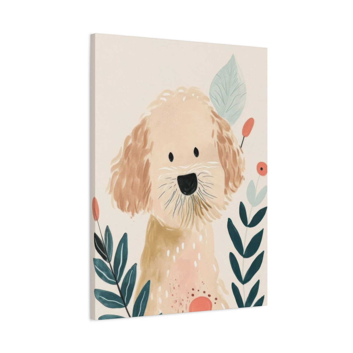 Goldendoodle Illustration Wall Art & Canvas Prints