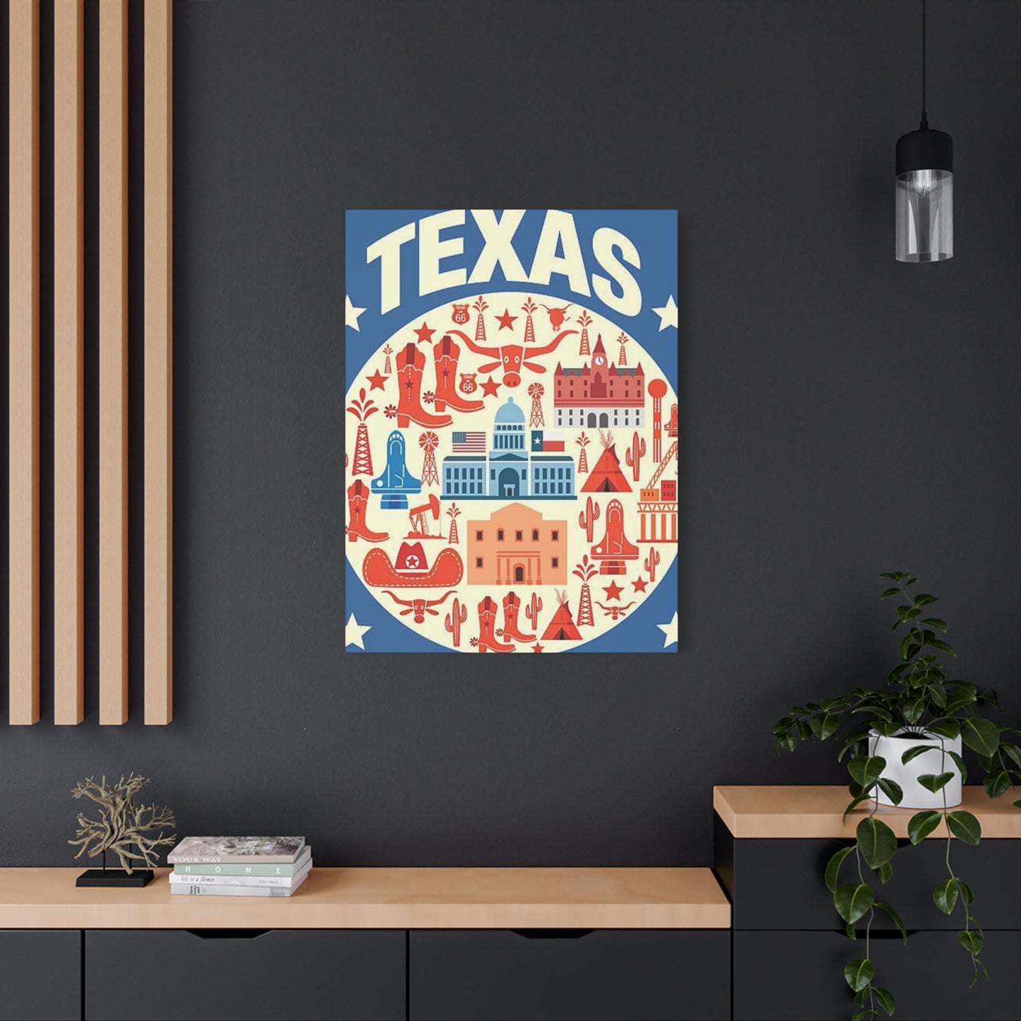 Blue Texas Poster Wall Art & Canvas Prints