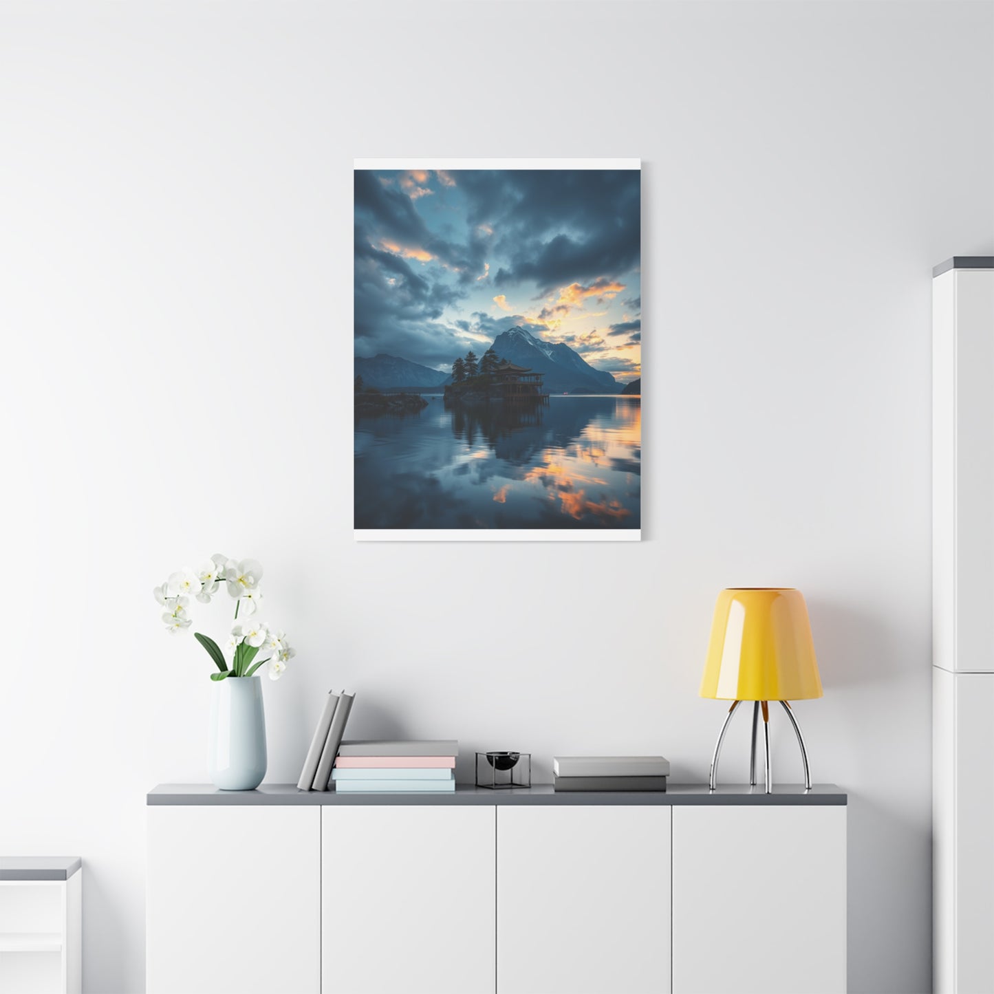 Premium Lake Canvas Print: Tranquil Waters Wall Decor