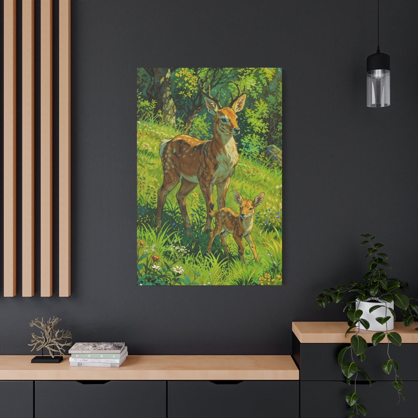 Deer With Baby Wall Art & Canvas Prints