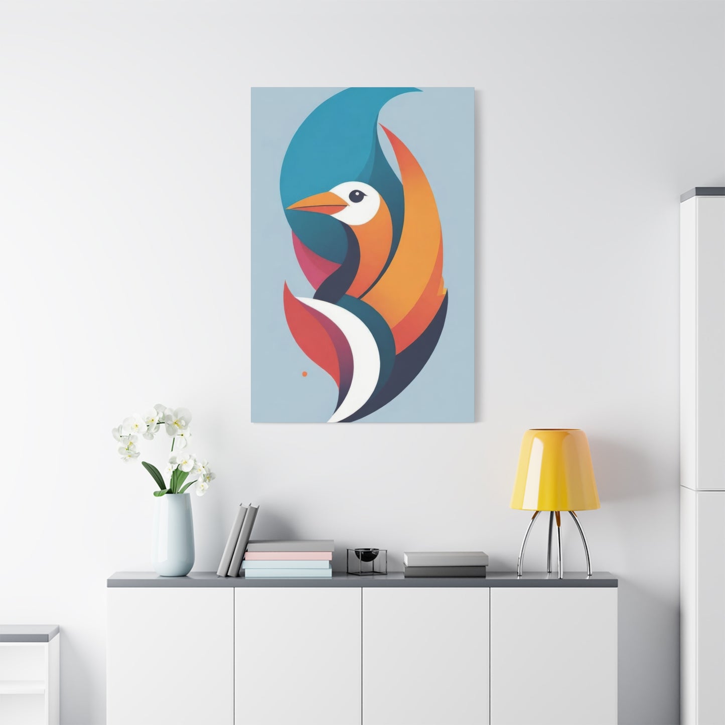 Bird Abstract Shapes Colorful Wall Art & Canvas Prints