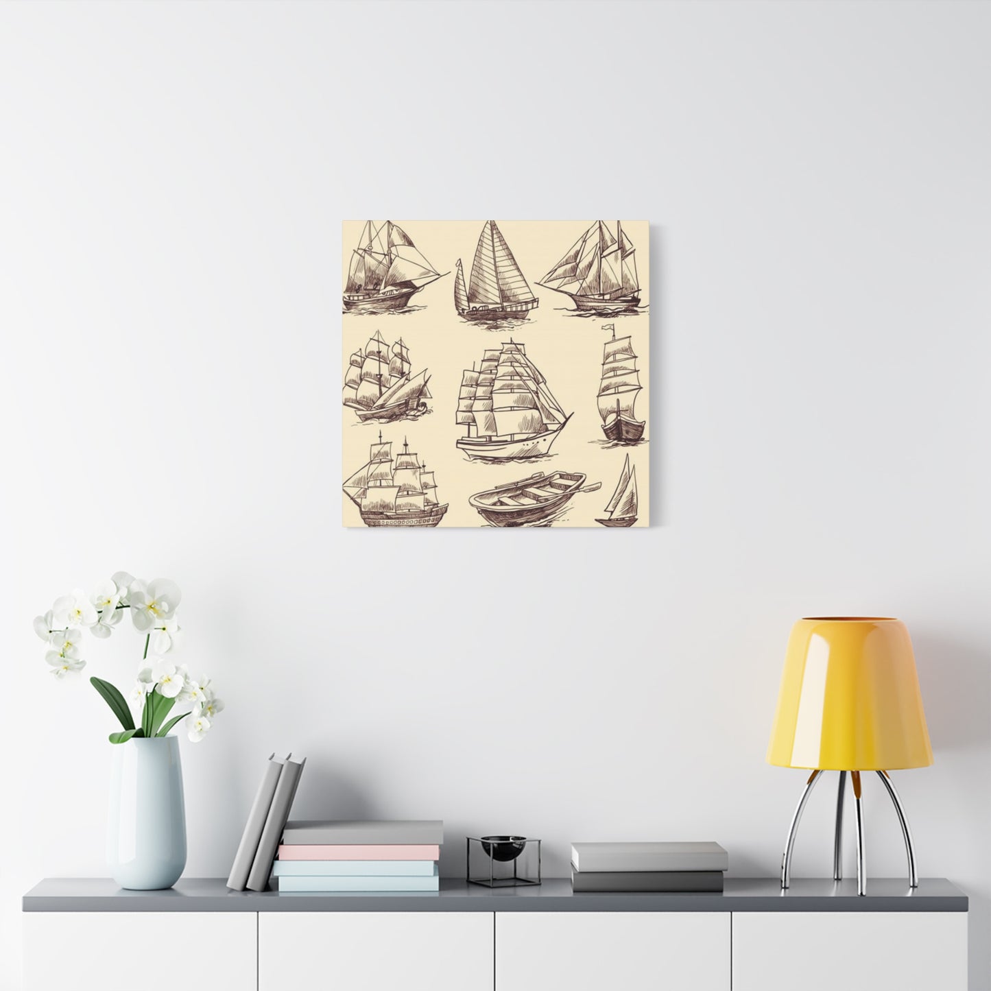 Ship Sailing Painting Wall Art & Canvas Prints