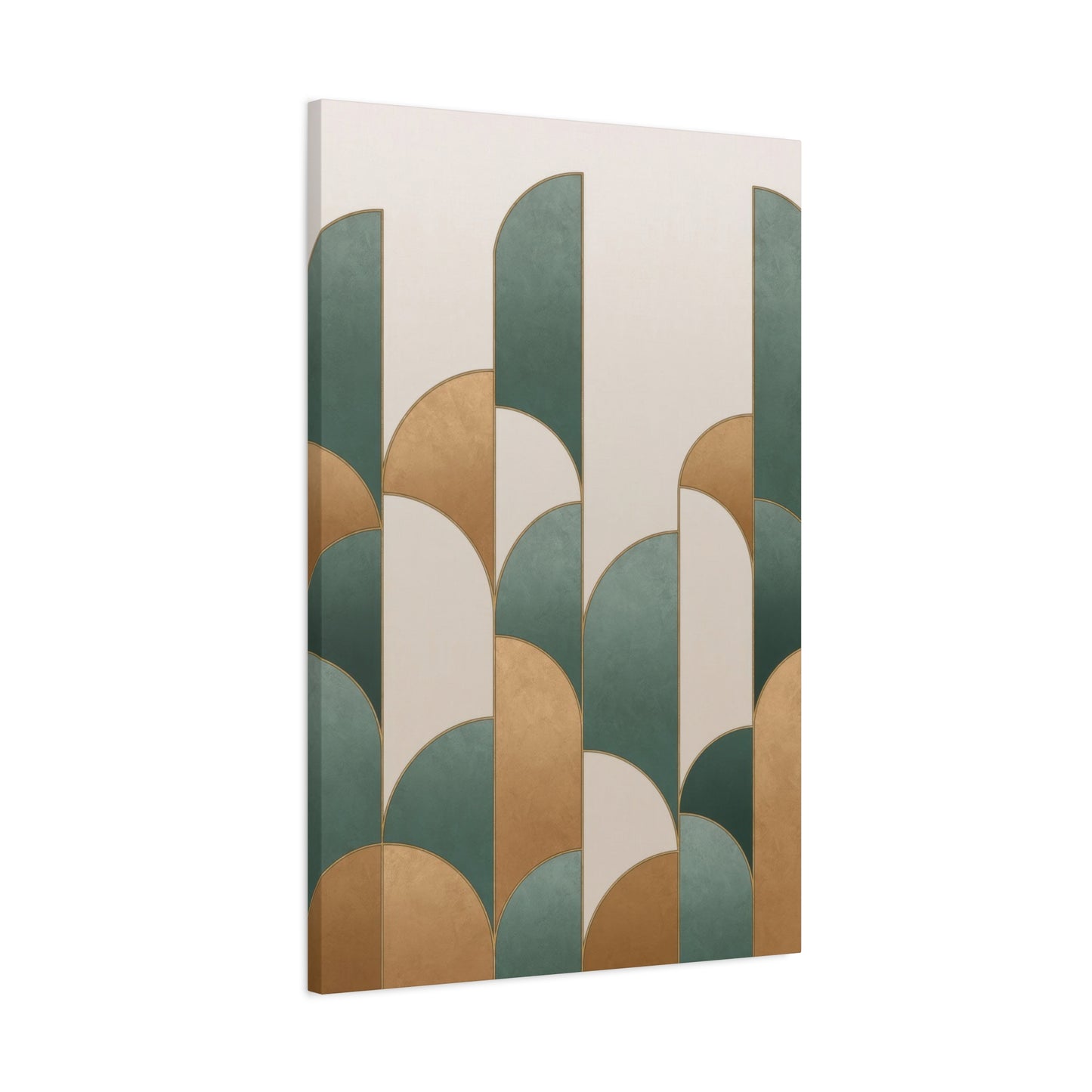 Abstract Teal Gold Opulence Wall Art & Canvas Prints