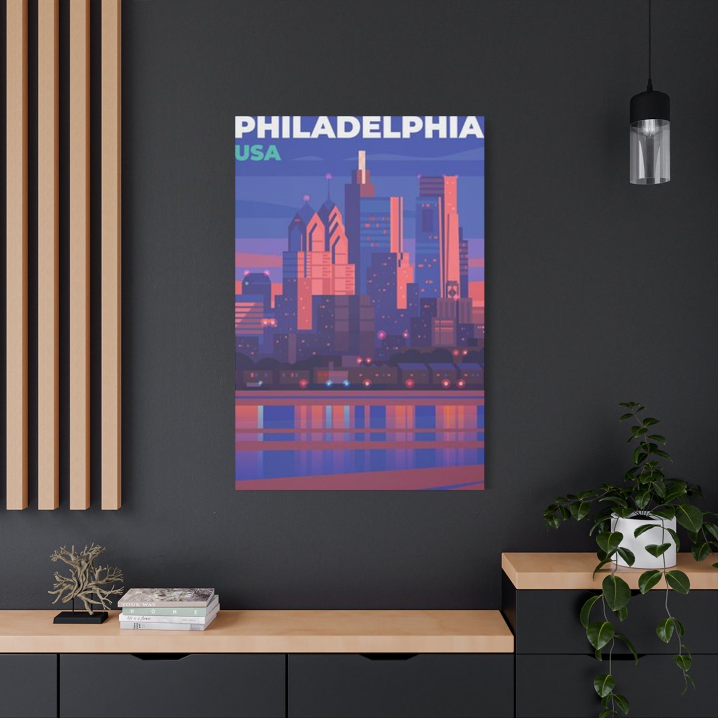 Cityscape In Evening Philadelphia Wall Art & Canvas Prints