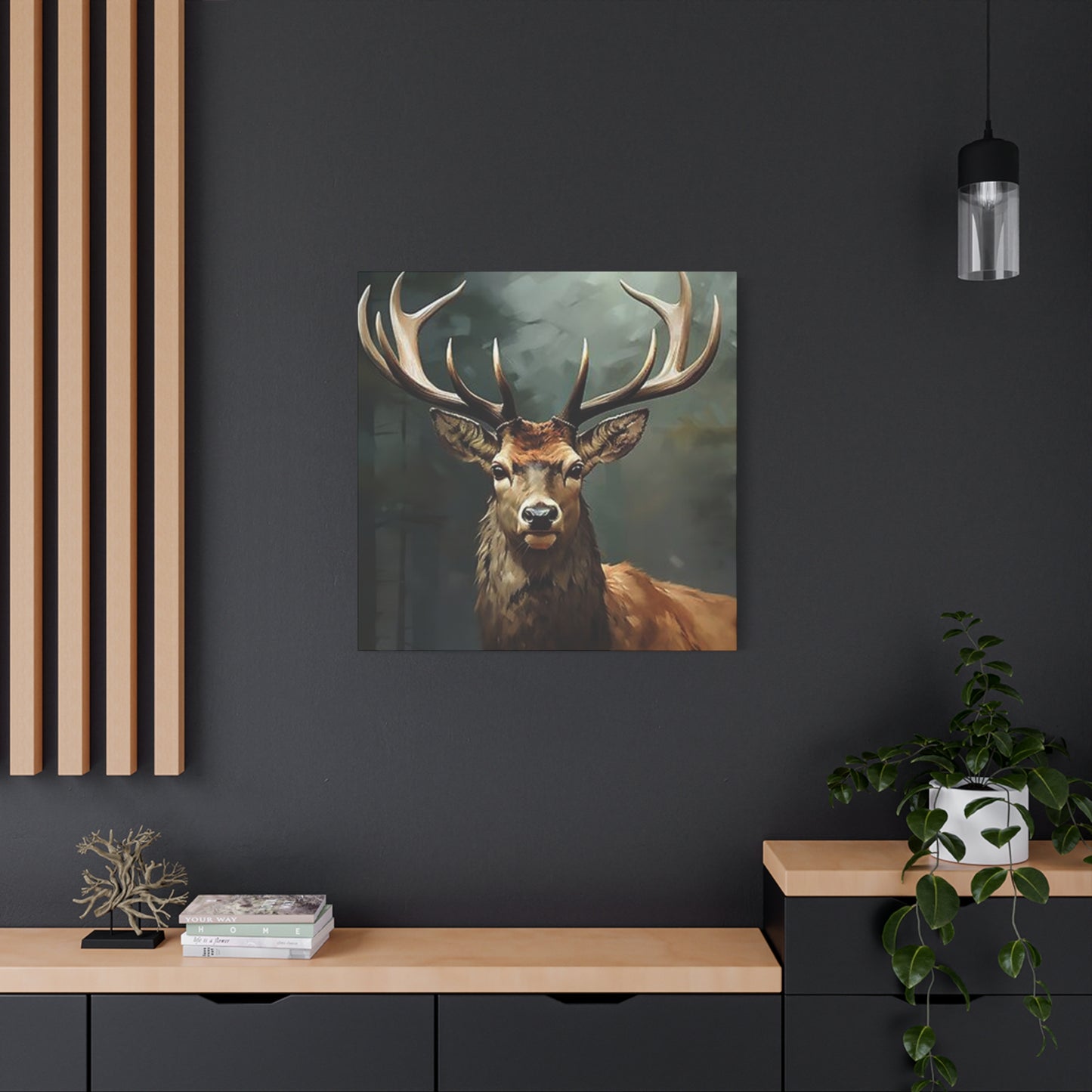 Reindeer Painting Wall Art & Canvas Prints