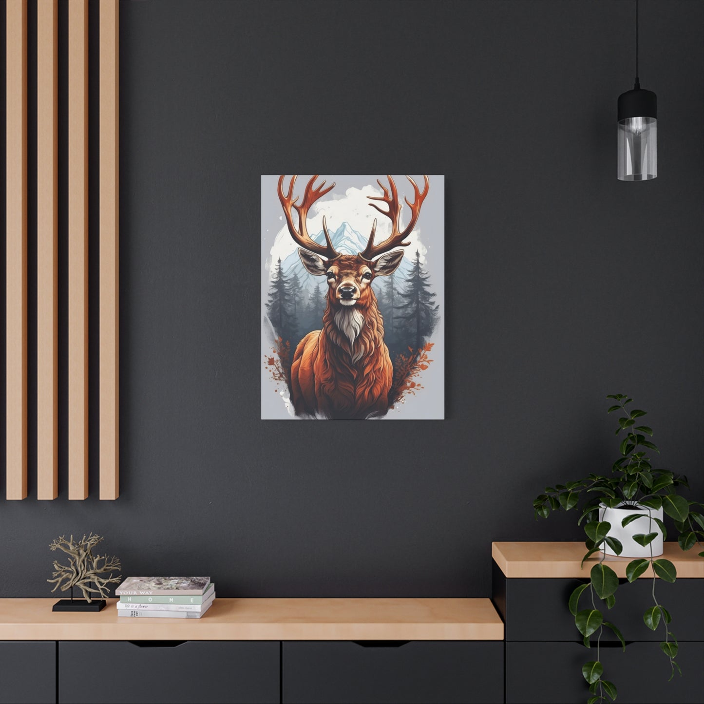 Deer With Large Antlers Wall Art & Canvas Prints