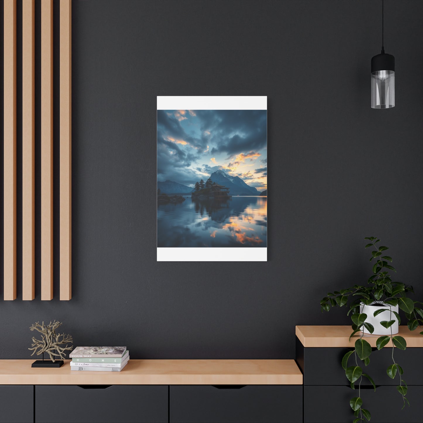 Premium Lake Canvas Print: Tranquil Waters Wall Decor