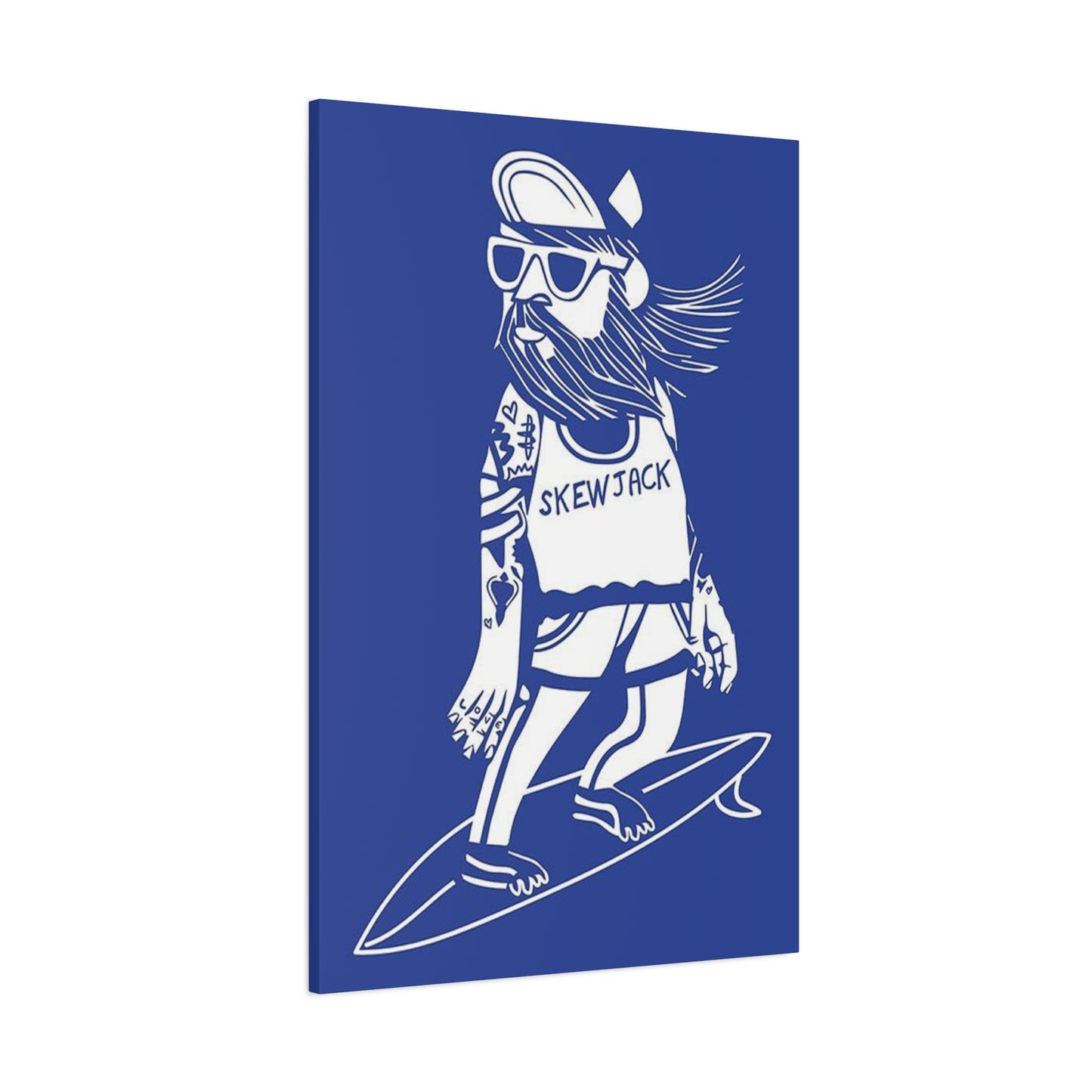 Cartoon Surfing Graffiti Poster Wall Art & Canvas Prints