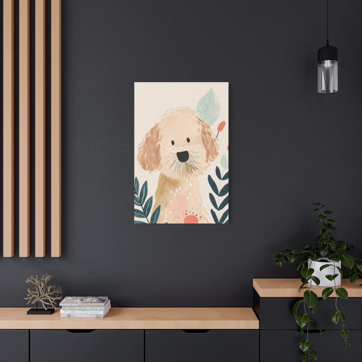 Goldendoodle Illustration Wall Art & Canvas Prints