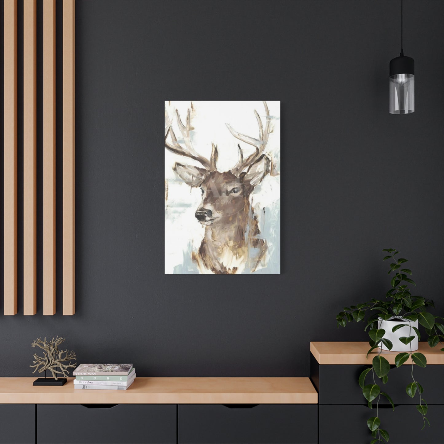 Reindeer Painting Wall Art & Canvas Prints