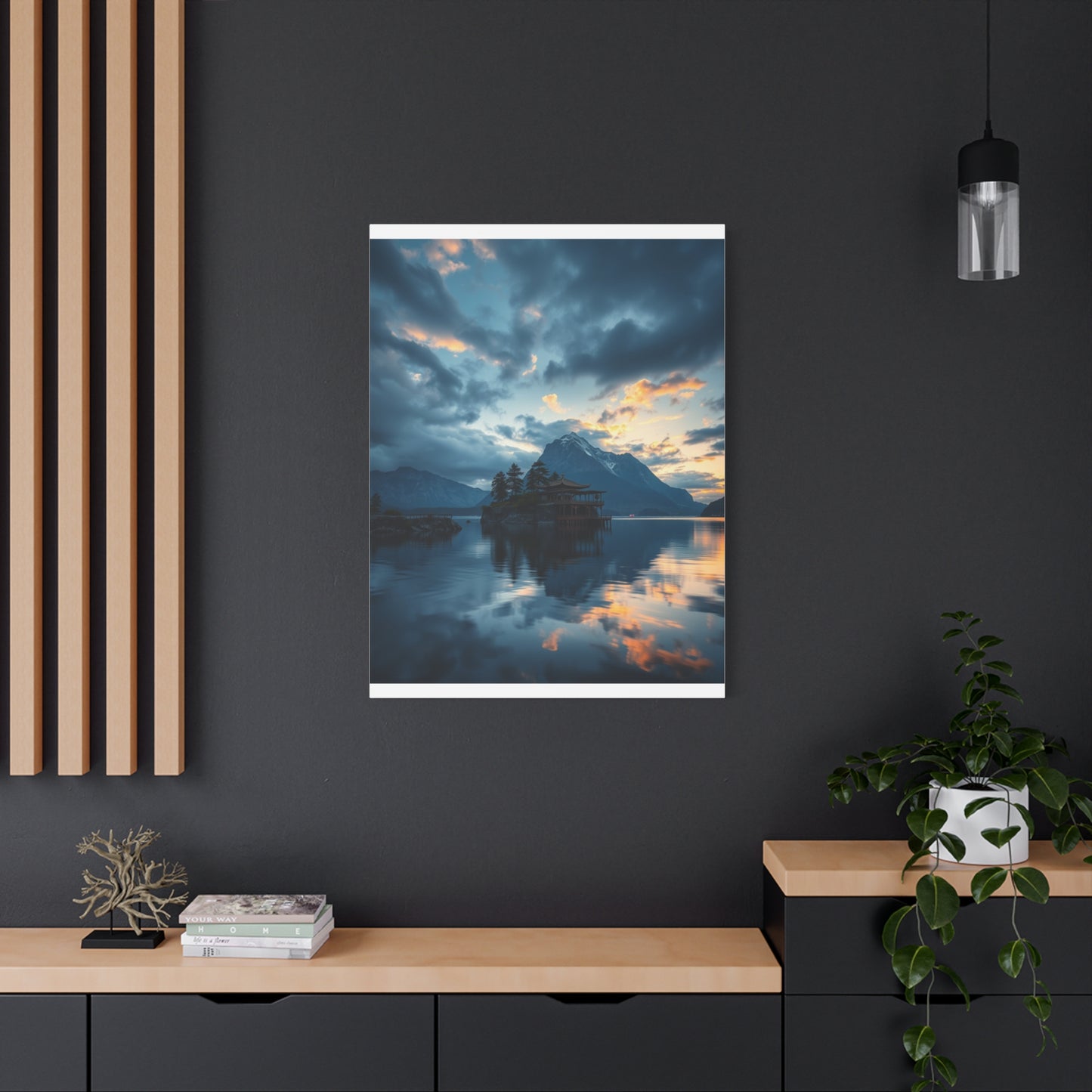 Premium Lake Canvas Print: Tranquil Waters Wall Decor