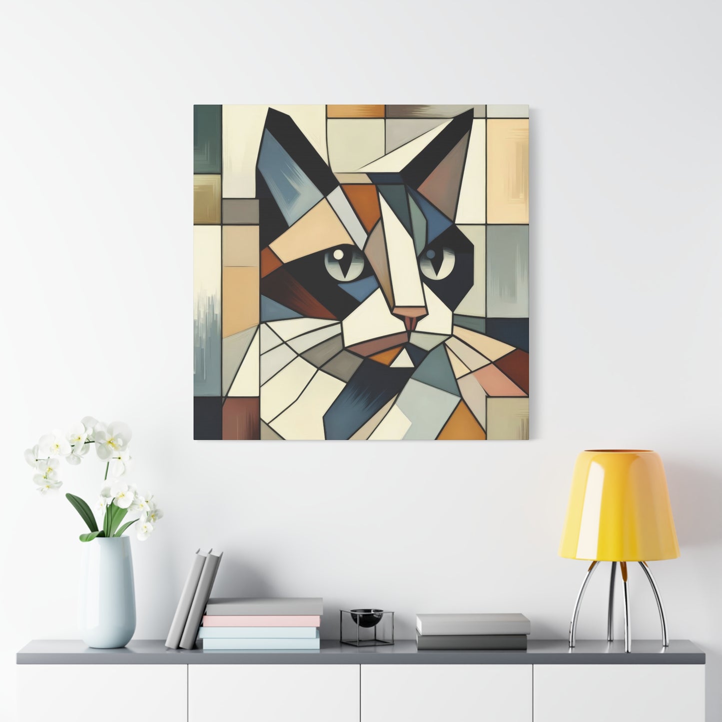 Cat Portrait Cubism Wall Art & Canvas Prints