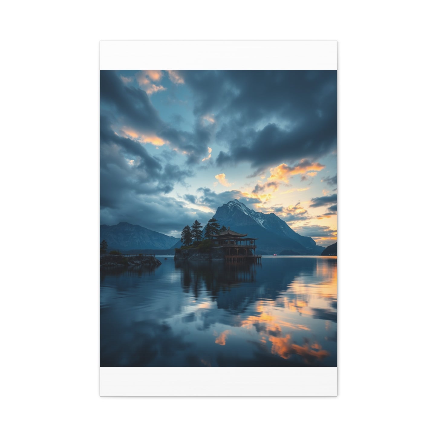 Premium Lake Canvas Print: Tranquil Waters Wall Decor