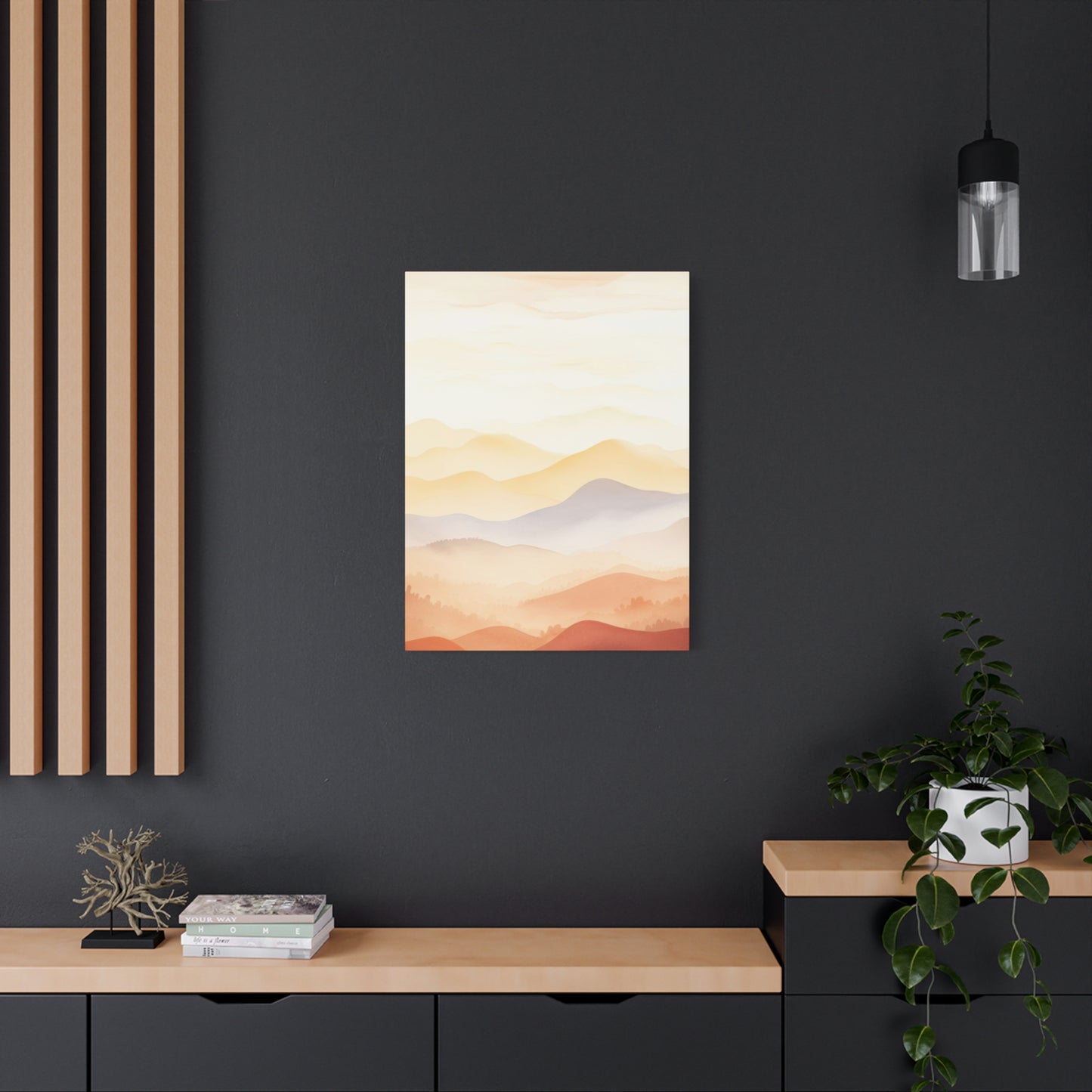 Warm Mountain Range Earth Tones Wall Art & Canvas Prints