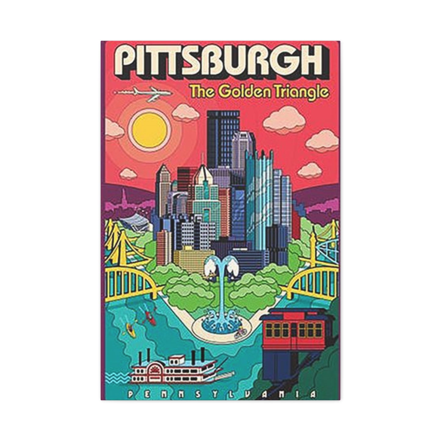 Pittsburgh The Golden Triangle Poster Wall Art & Canvas Prints