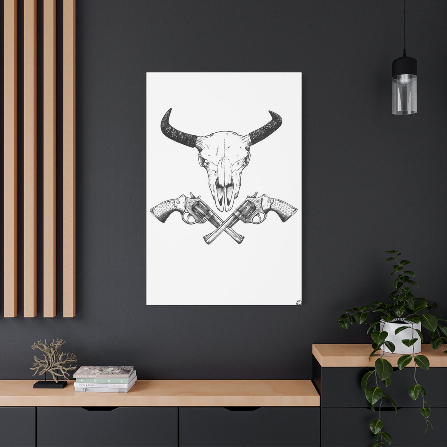 Gun Sketch Wall Art & Canvas Prints