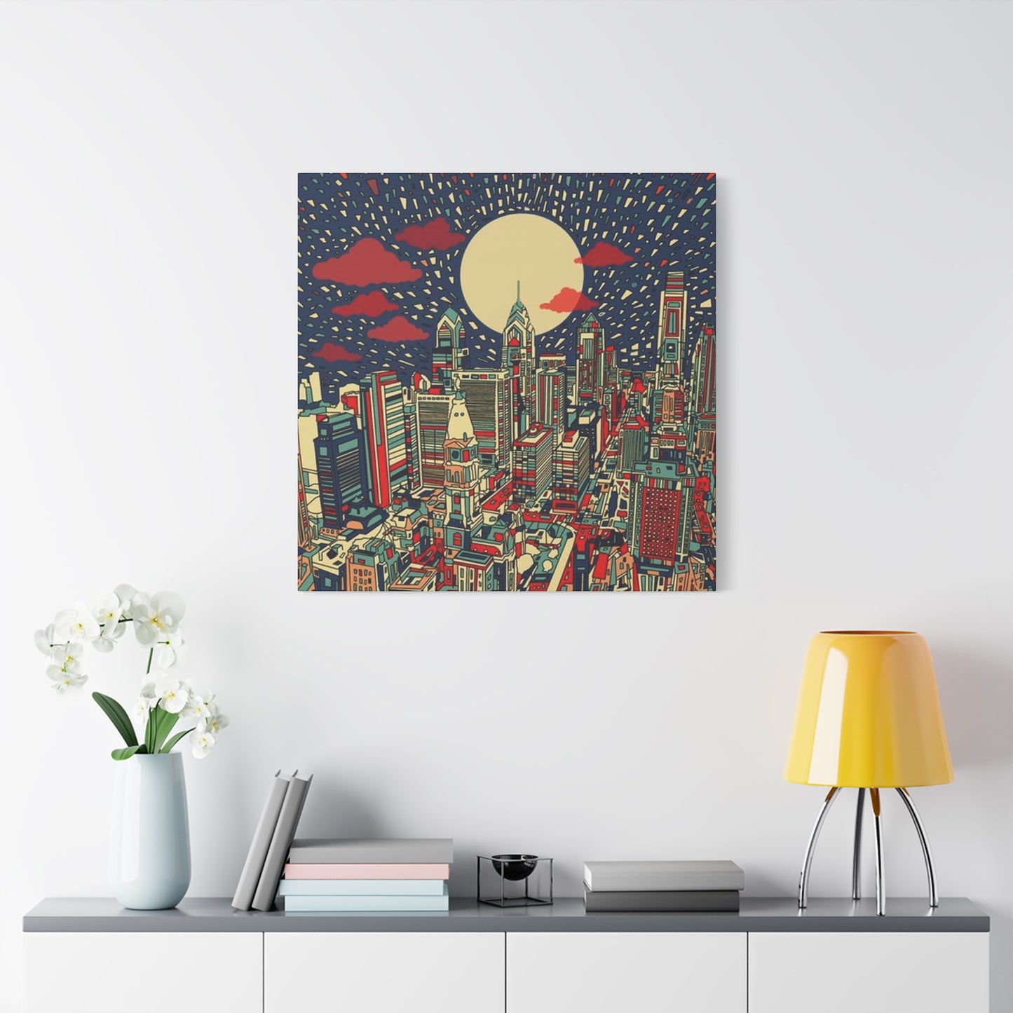 City Skyline Philadelphia Poster Wall Art & Canvas Prints