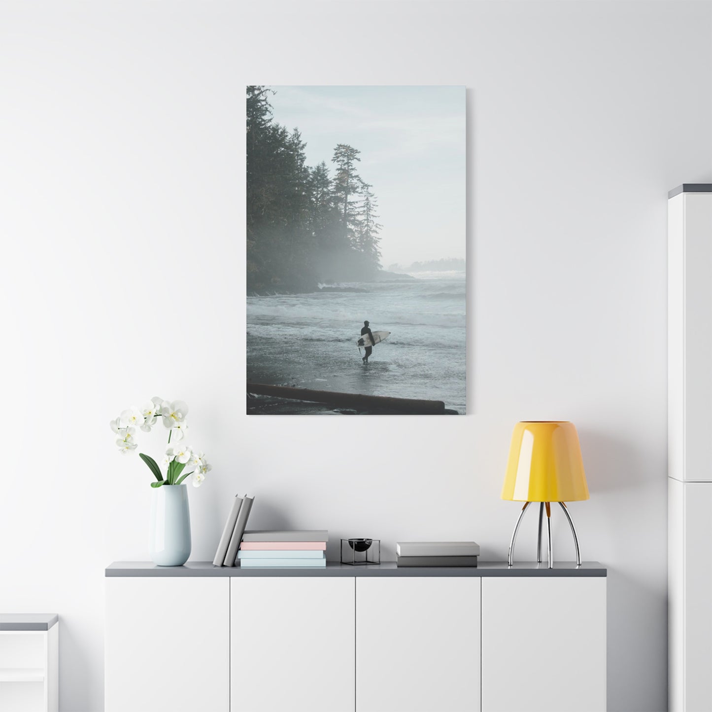 Black & White Surfing Poster Wall Art & Canvas Prints