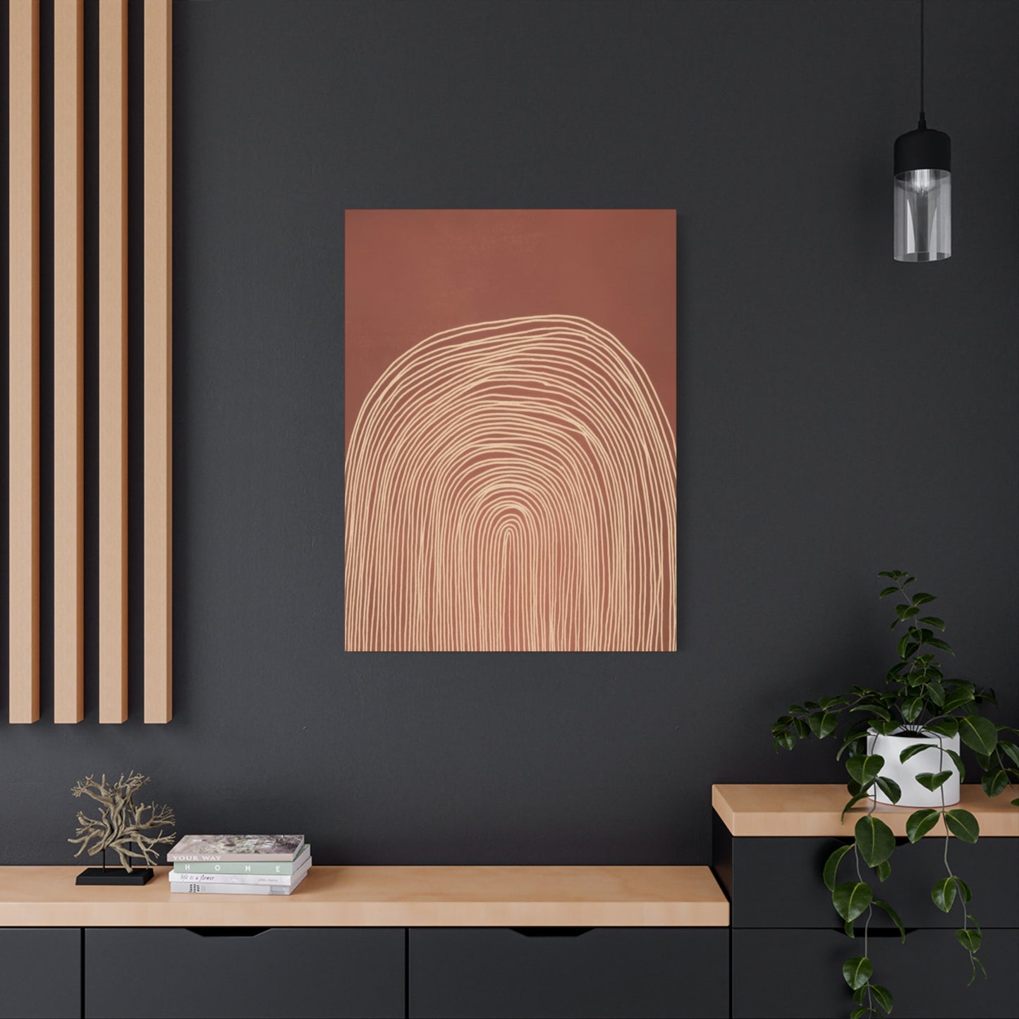 Abstract Concentrix Curves Earth Tones Wall Art & Canvas Prints