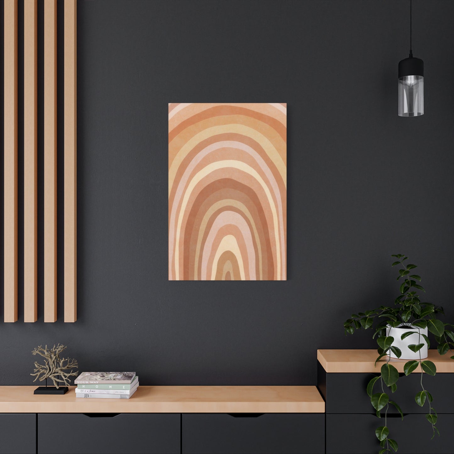 Warm Concentrix Curves Earth Tones Wall Art & Canvas Prints