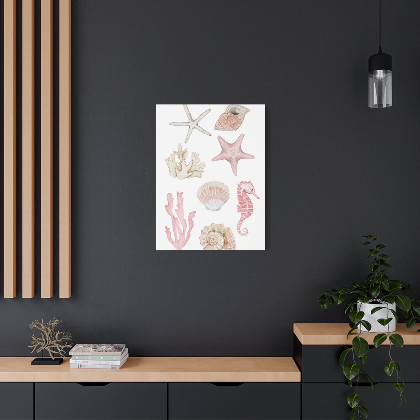 Beautiful Pink Shell Shape Poster Wall Art & Canvas Prints